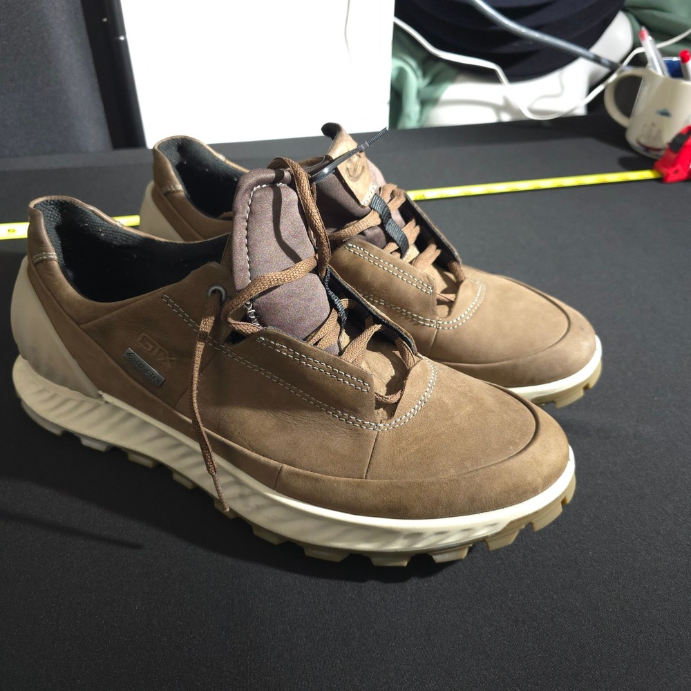 Ecco Brown Leather Casual Hiking-Style Sneakers